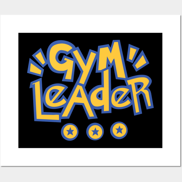 GYM LEADER lettering funny unicorns workout Wall Art by Midoart